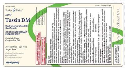 Principal Display Panel (Foster And Thrive Sugar Free Expectorant Dm Cough Syrup 70677 1185 2 80 322 08v1.0)